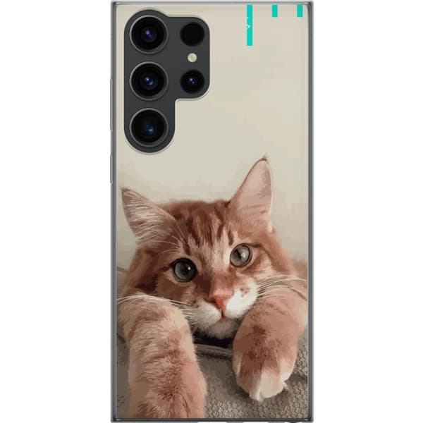 Samsung Galaxy S24 Ultra Gjennomsiktig deksel Katt