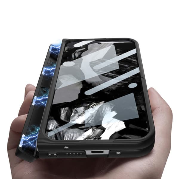 INF Carbon Fiber Texture Case med Kickstand til Google Pixel 9 Pro Fold