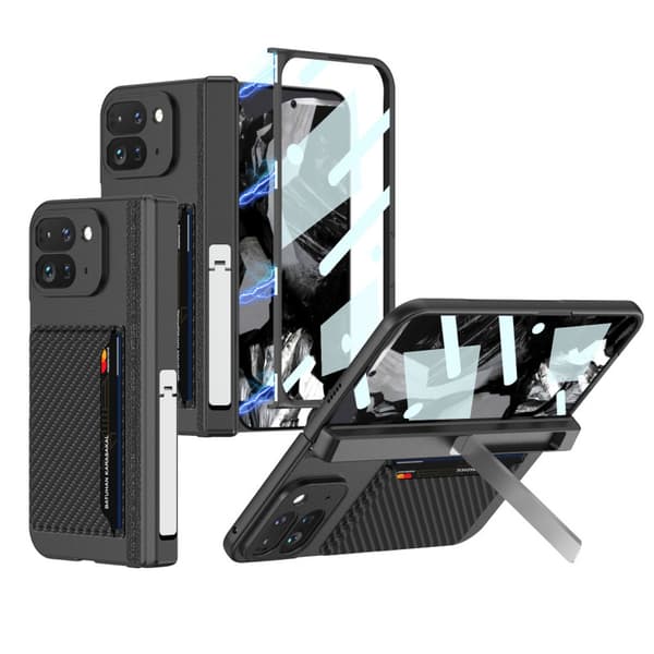 INF Carbon Fiber Texture Case med Kickstand til Google Pixel 9 Pro Fold
