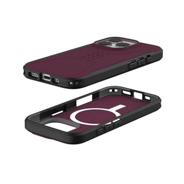 Coque - UAG - Civil - iPhone 16 Pro - Antiglidande - Hexagonalmönster - Bordeaux
