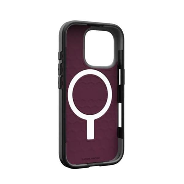 Coque - UAG - Civil - iPhone 16 Pro - Antiglidande - Hexagonalmönster - Bordeaux