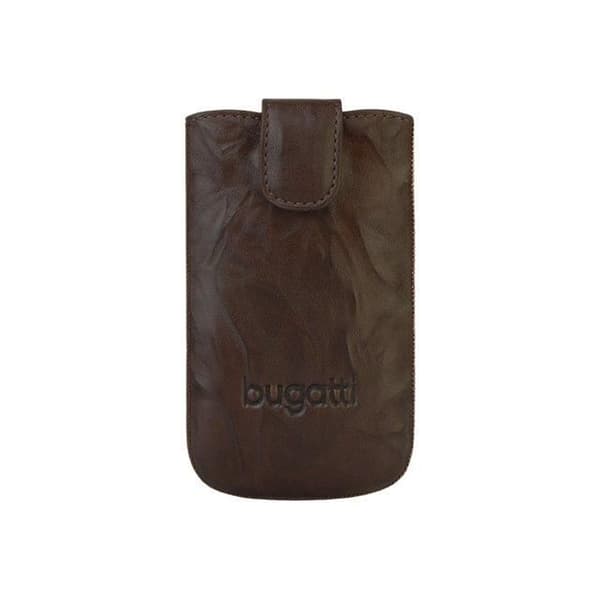 Läderfodral - Bugatti - Tobacco Brun - Mjuk - Storlek ML - Magnetstängning