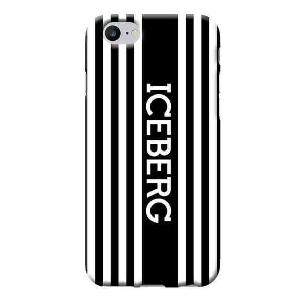 Area ICE7STRIPE, fodral, Apple, iPhone 7, 14 cm (5,5"), svart, vit