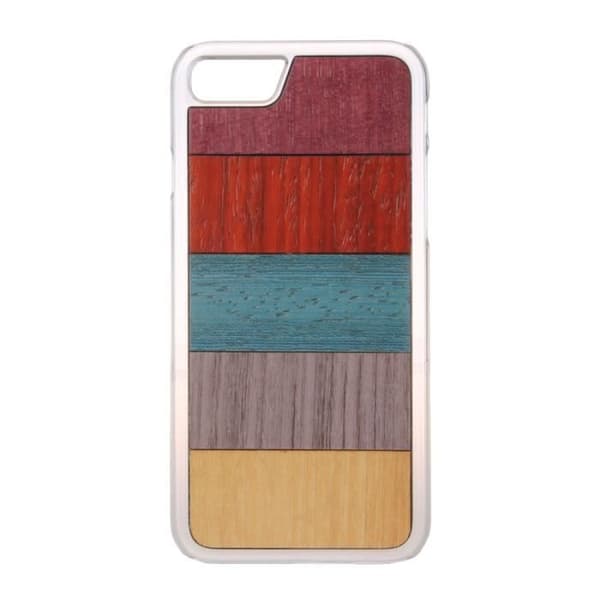 G-Code Multicolor trähårt skal till iPhone 7 - 8 Slim Clear