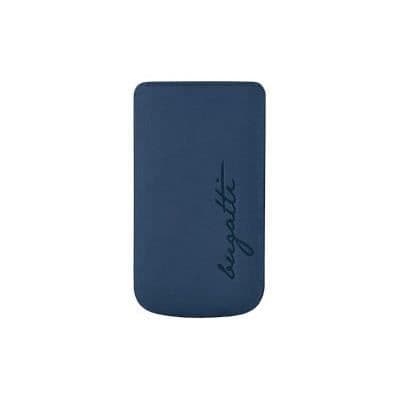 Etui läder - BUGATTI - Perfekt sammetslen - Kobaltblå - Mjuk - Kompatibel med Apple iPhone 5
