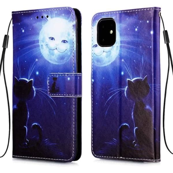 iPhone 11 Fodral, Målat mönster Magnetisk Design Flip med Stativ Funktion Läderfodral Fodral för iPhone 11 - SunD1621