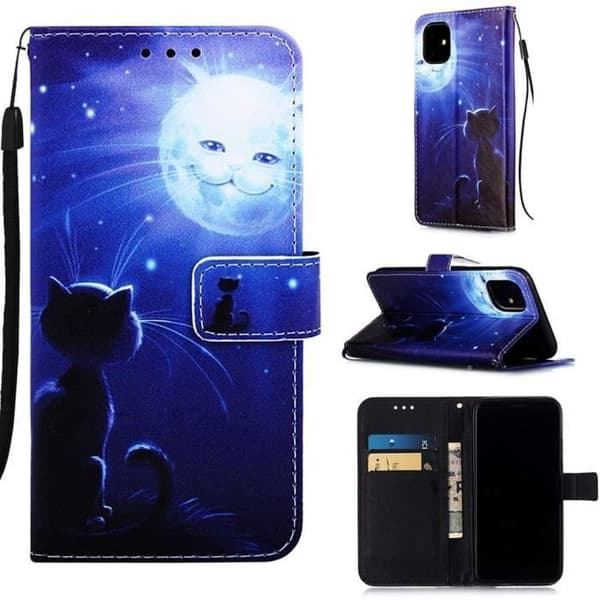 iPhone 11 Fodral, Målat mönster Magnetisk Design Flip med Stativ Funktion Läderfodral Fodral för iPhone 11 - SunD1621
