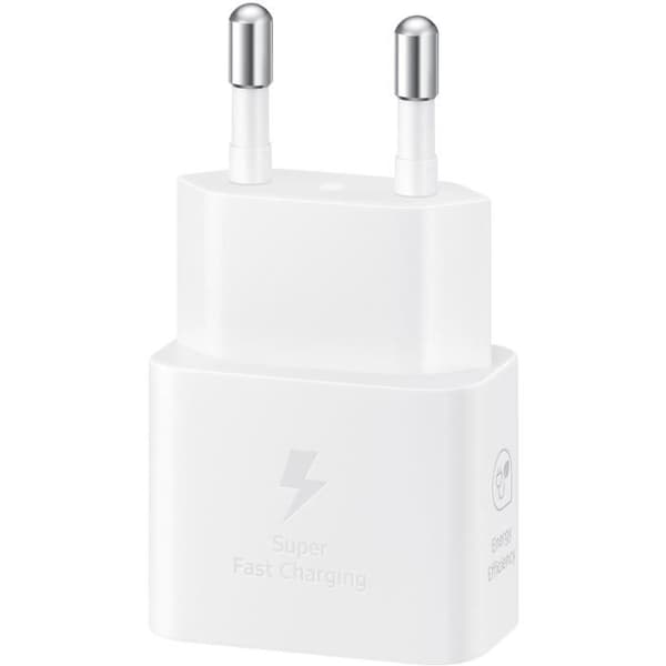 Samsung mobiltelefon laddare 25W nätladdare Med USBC kabel Vit