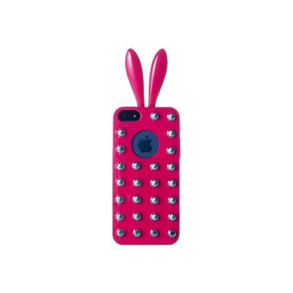 Rabito Protective mobiltelefonfodral, syntetiskt gummi, silver, hot pink för Apple iPhone 5, 5s