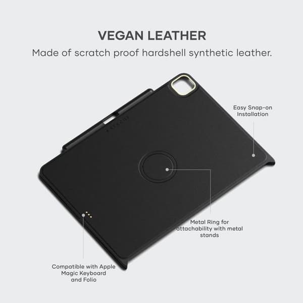 Coque för iPad 12.9 - SATECHI - Stötsäker - Inbyggd penna hållare - Kompatibel med 5:e/4:e/3:e generationen - Svart