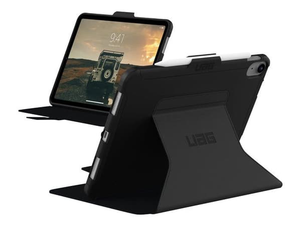 Coque Folio - URBAN ARMOR GEAR - iPad 10.9 (10e generation) - Svart - Semi-rigidh - Mikrofiber