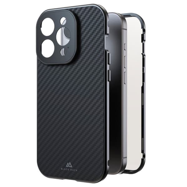 Black Rock 360 glascover til Apple iPhone 15 Pro Real Carbon
