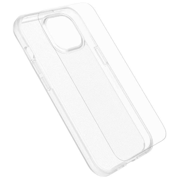 Otterbox React+trusted Glass Iphone 15 Telefon Etui Og Skærmbeskytter Transparent