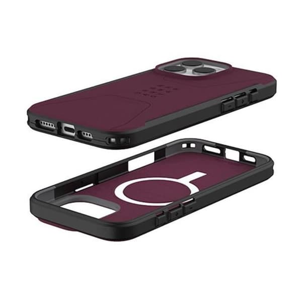 Coque - UAG - Civil - iPhone 16 Pro Max - Bordeaux - Halkantigt - Hexagonalt Mönster