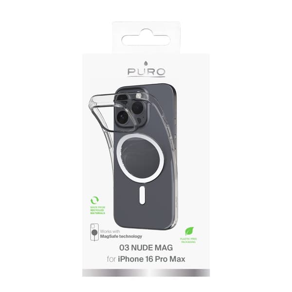 iPhone 16 Pro Max 0.3 MAG TPU back cover, transparent