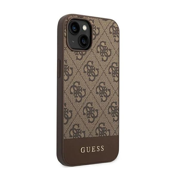 iPhone 14-fodral - Guess - 4G Bottenrand - Ekologiskt läder - Brun - Semi-rigidh