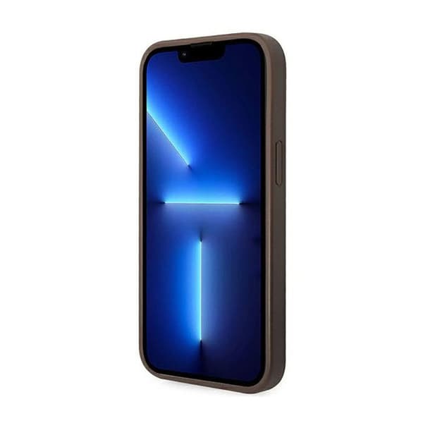 iPhone 14-fodral - Guess - 4G Bottenrand - Ekologiskt läder - Brun - Semi-rigidh