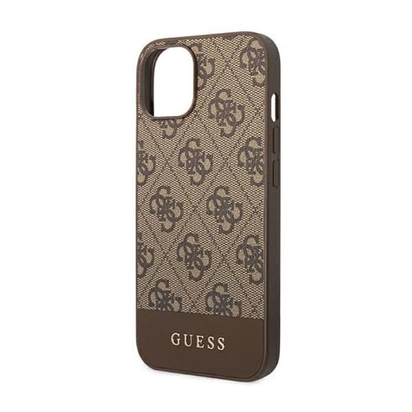 iPhone 14-fodral - Guess - 4G Bottenrand - Ekologiskt läder - Brun - Semi-rigidh
