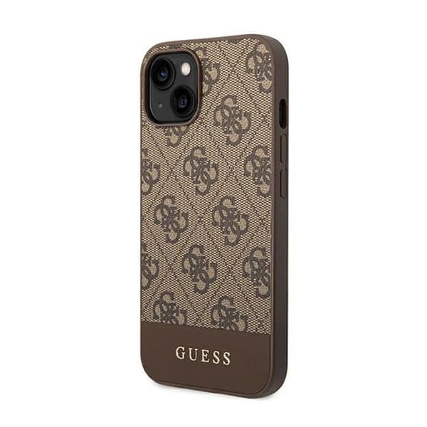iPhone 14-fodral - Guess - 4G Bottenrand - Ekologiskt läder - Brun - Semi-rigidh