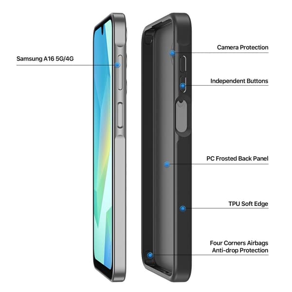 DUX DUCIS Samsung Galaxy A16 Kuori Yind Series Musta