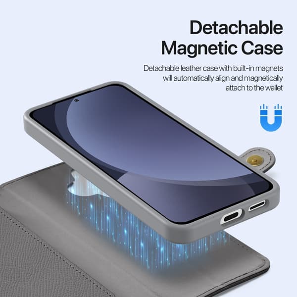 DUX DUCIS Samsung Galaxy S25 Kotelo 2-in-1 Lawa Series MagSafe Harmaa