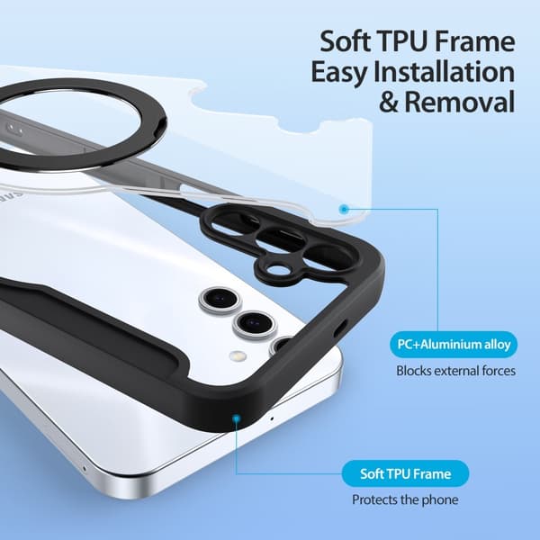 DUX DUCIS Samsung Galaxy S25 Kotelo Skin X Pro Series Kickstand MagSafe Musta