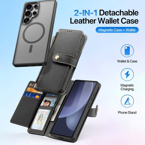 DUX DUCIS Samsung Galaxy S25 Ultra Kotelo 2-in-1 Lawa Series MagSafe Musta