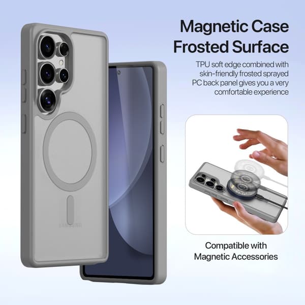 DUX DUCIS Samsung Galaxy S25 Ultra Kotelo 2-in-1 Lawa Series MagSafe Harmaa