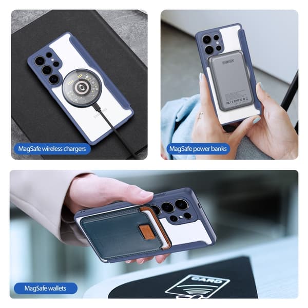 DUX DUCIS Samsung Galaxy S25 Ultra Etui Skin X Pro Series MagSafe Blå