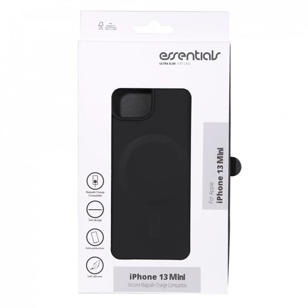 iPhone 13 mini Silicone Mag back cover, Black