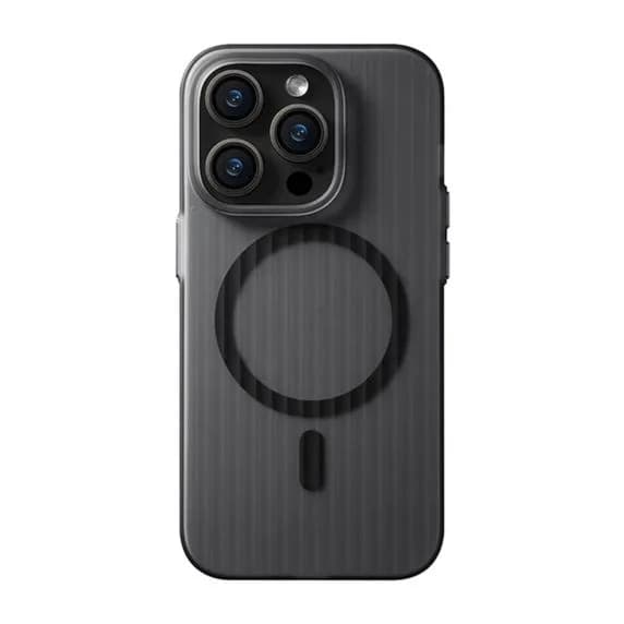 iPhone 14 Pro Mobilskal Korrugerad Anti-Halk - Svart