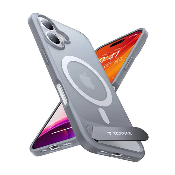 Etui Torras Pstand Series til iPhone 16 Plus (titanium grå)