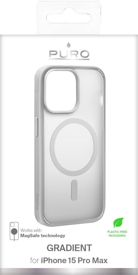 iPhone 15 Pro Max cover GRADIENT, silver