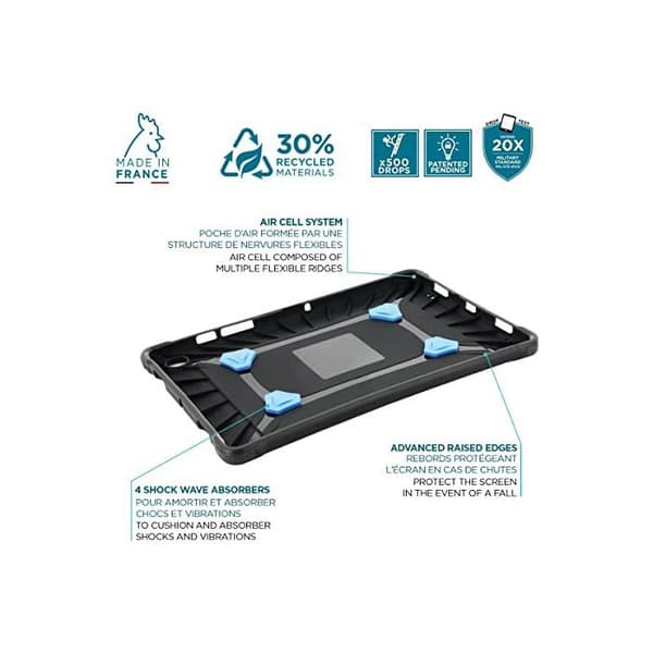 Skyddande Skal - MOBILIS - iPad 10,9" 10:e Generation - Stötsäker - Rotera 360° Stativ - Svart