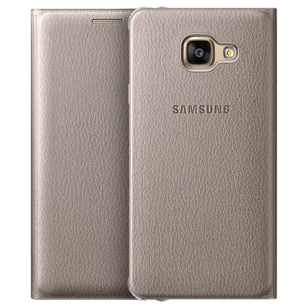 Samsung - Original Gold Flip Wallet-fodral för Samsung Galaxy A3 2016