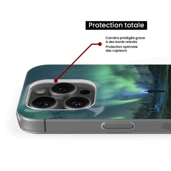 Tryckt silikonfodral som är kompatibelt med Samsung Galaxy A25 Northern Lights
