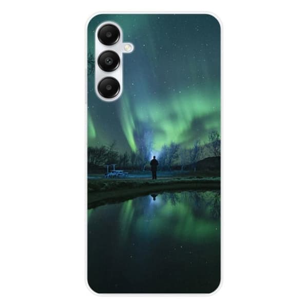 Tryckt silikonfodral som är kompatibelt med Samsung Galaxy A25 Northern Lights