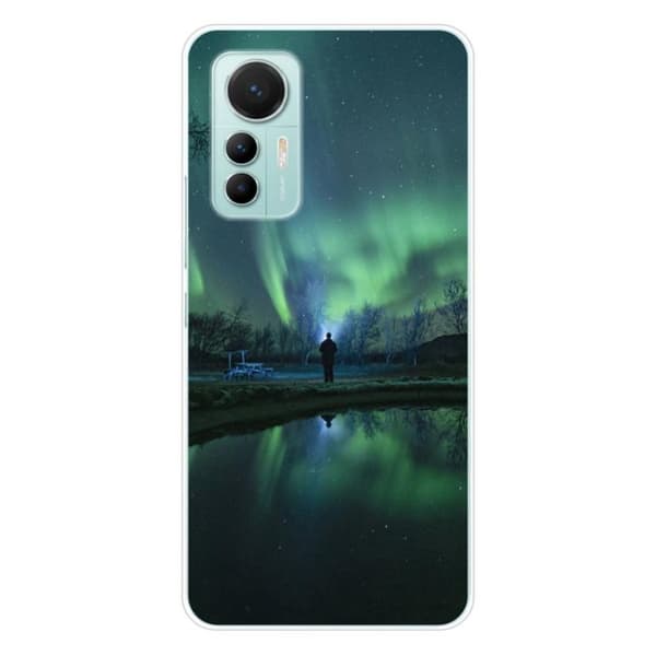 Tryckt silikonfodral som är kompatibelt med Xiaomi Mi 12 Lite Northern Lights