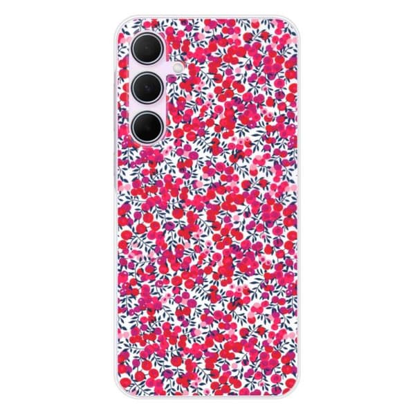 Tryckt silikonfodral kompatibelt Samsung Galaxy A55 5G Liberty Wiltshire Röd