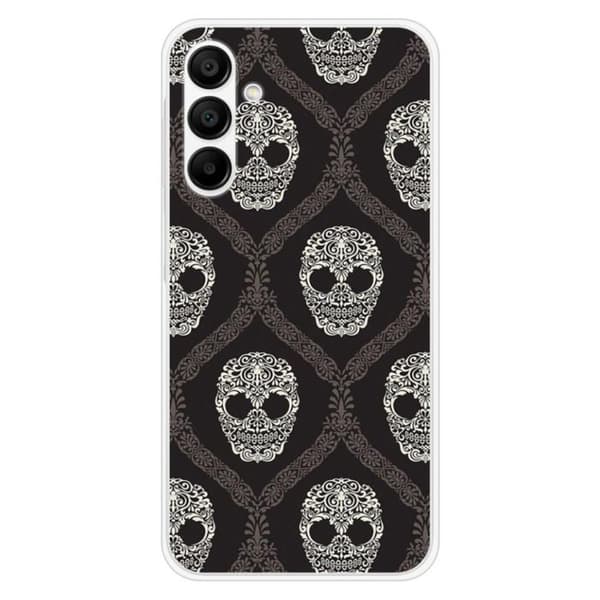 Silicone-skal tryckt - 1001 skal - Samsung Galaxy A15 - Blomsterkranium - Optimal skydd - TPU Gel