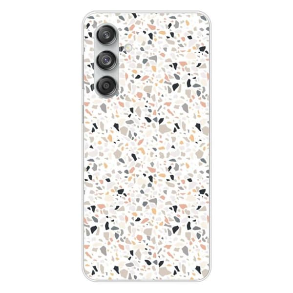 Tryckt silikonfodral som är kompatibelt med Samsung Galaxy M55 5G Terrazzo färg
