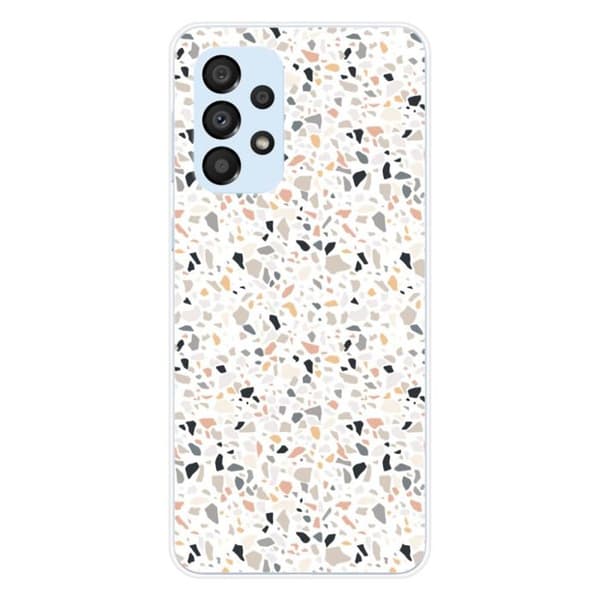 Tryckt silikonfodral som är kompatibelt med Samsung Galaxy A33 5G Terrazzo färg
