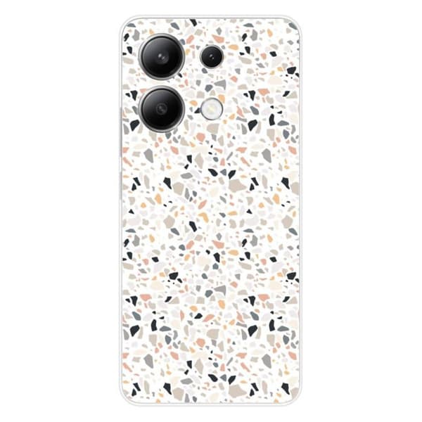 Tryckta silikonfodral - 1001 fodral - Xiaomi Redmi Note 13 4G - Färg terrazzo-mönster - Optimal skydd