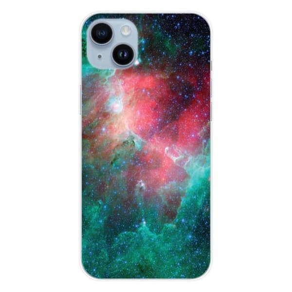 Tryckt silikonfodral som är kompatibelt med Apple iPhone 15 Plus Nebula