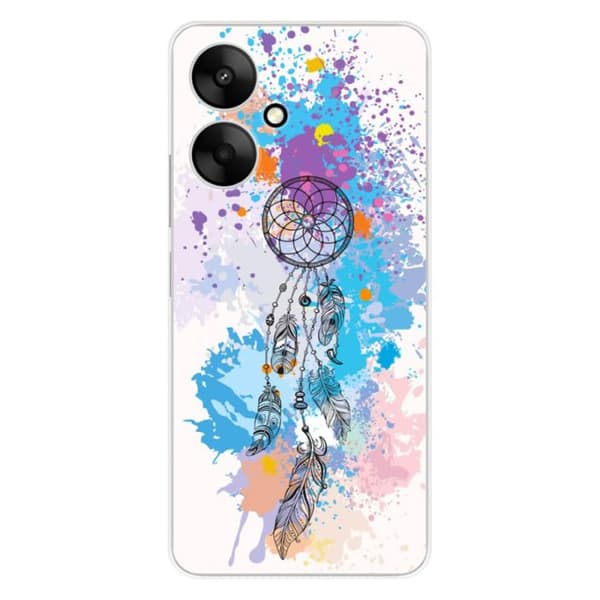Tryckt silikonfodral kompatibelt med Xiaomi Redmi 13C 5G Dreamcatcher Color