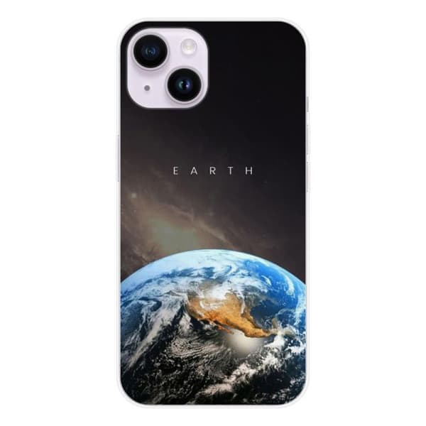 Tryckt silikonfodral som är kompatibelt med Apple iPhone 14 Earth