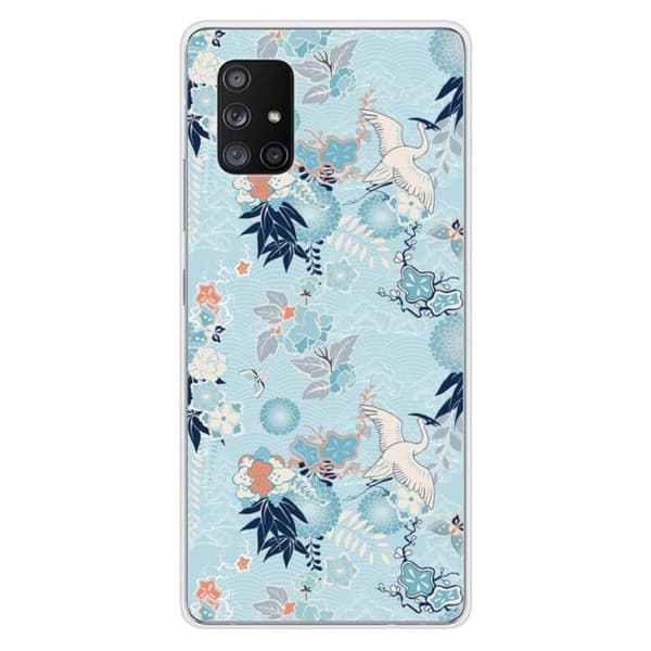 Tryckt silikonfodral som är kompatibelt med Samsung Galaxy A71 5G Kimono