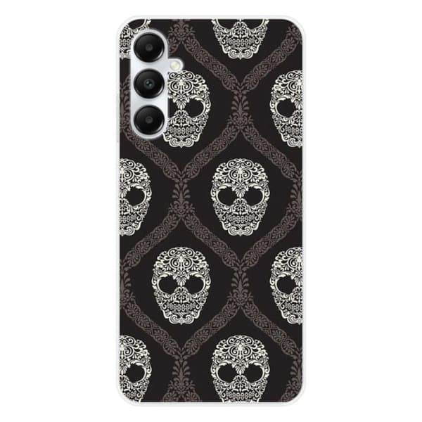 Siliconehölje med tryck - 1001 höljen - Samsung Galaxy A25 - Blomsterkranium - Optimal skydd - TPU Gel