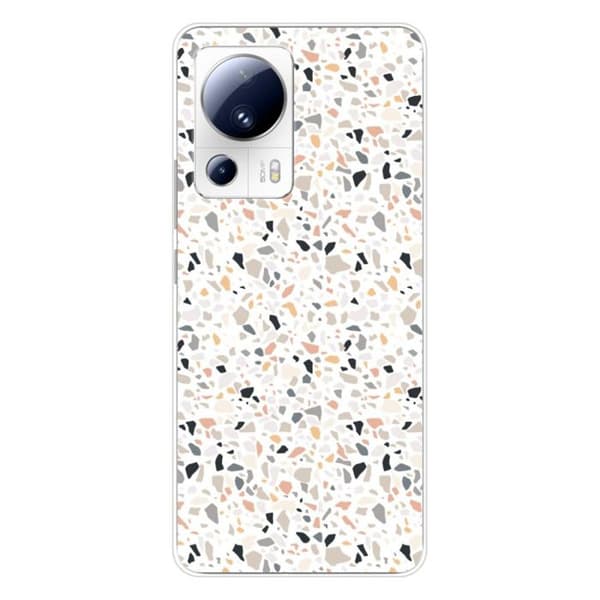 Tryckt silikonfodral som är kompatibelt med Xiaomi 13 Lite Terrazzo färg