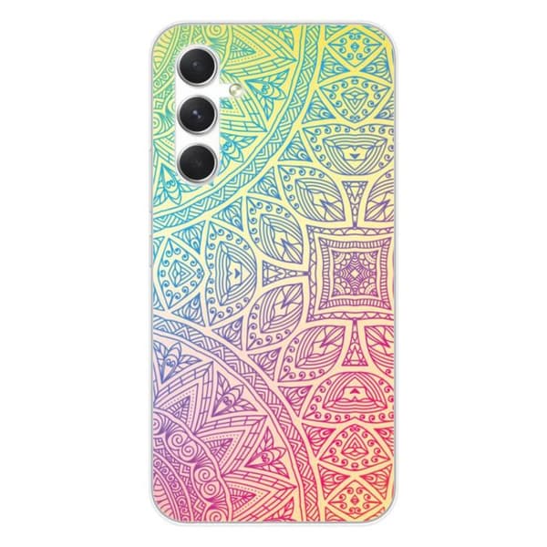 Tryckt silikonfodral som är kompatibelt med Samsung Galaxy A54 5G Mandala Pastell